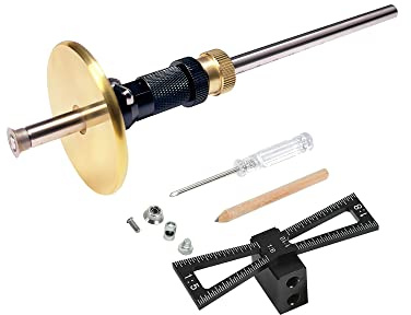 YOSELIN Schwalbenschwanz-Markierungslehre plus Holzbearbeitungswerkzeug-Set inkl 2 Ausstechformen, 1 Bleistift,1 -Schwalbenschwanz.Die Mikro-Anpassungsfunktion macht kleine Abweichungen einfach