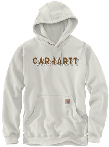 Carhartt Rain Defender Herren-Sweatshirt, lockere Passform, mittelschwer, Logo-Grafik, Malt, X-Large