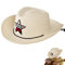 Chapeau De De Paille D'été pour Les Enfants, Chapeau De Cowboy Étoilé Respirant pour Garçons Filles