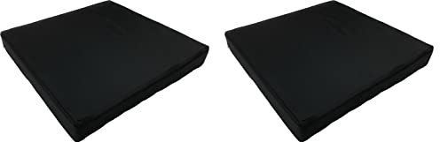 Palettenkissen Outdoor Wasserdicht | Stuhlkissen | Gartenstuhlauflagen | Sitzauflagen Gartenmöbel | Bankauflage | Sitzkissen Gartenstuhl | Polster Gartenmöbel | Set aus 2 | 60 x 60 cm Schwarz
