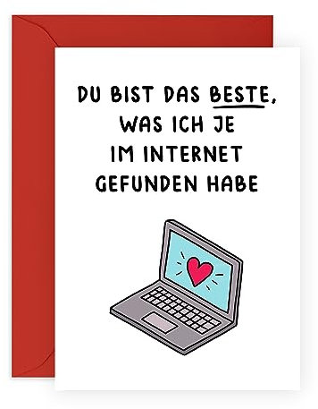 Central 23 Lustige Jahrestag karte für Männer Frauen – 'BESTE WAS ICH JE IM INTERNET GEFUNDEN HABE' – Virtuelles Paar – LDR – Freunde – Valentinstagskarte für Freund Freundin