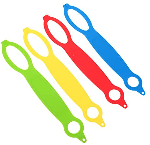 BESTonZON 4stücke Silikon Wasserflaschen Griff Tragbare Flasche Hülse Flaschengriffseil Aufhängegriff Für Wasserflaschen Riemen Wiederverwendbar Hände Frei Tragehilfe