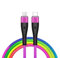 Colourful Rainbow USB-C Data Transfer/Sync & Charging Cable with (Compatible with lightning devices 14Plus/13/12/12 Pro Max/12 Mini/11/11 Pro/XS/Max/XR/X/8)… (USB-C to Compatible Lightning devices)