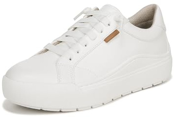 Dr. Scholl's Womens Time Off Go Lace Up Sneaker White Smooth 7.5 M
