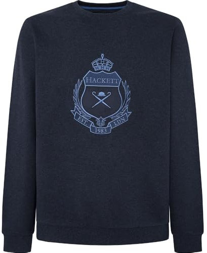 Hackett London Herren Heritage Emb Crew Sweatshirt, Blau (Midnight), M