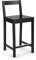 Amazon Basics Küchenhocker aus Holz, Barhocker mit Rückenlehne, Esszimmerstuhl, einfache Montage, modern, 1 Stück, 88 cm hoch, Schwarz