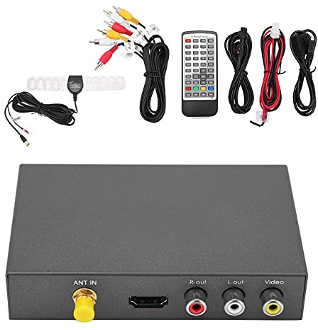 XTevu Car Digital TV Receiver Box Digital Converter Box H.265 Car Accessory Analog Tuner Receiver Antenna Remote Digital Video Broadcasting