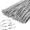 100pcs Metal Zip Ties 11.8 inch 304 Stainless steel Heavy duty Multi-purpose Self-locking Cable Ties Suitable for Exhaust Wrap, Chain Link Fence Parts, Wire Fence Rolls, Poultry Fence Outdoor binding