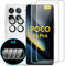 FDHYFGDY 2 Piezas para Xiaomi Poco F6 Pro 5G Cristal Templado, 4 Piezas de película de Vidrio para cámara, película Templada de dureza 9H, Protector de Pantalla Resistente a rayones y sin Burbujas