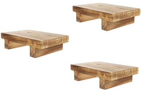 COHEALI 3st Tischhalterung Aus Holz Hausbedarf Vorgeben Log Sukkulenten Pflanzer Tritthocker Aus Holz Zuverlässiger Holzhocker Hocker Für Den Haushalt Hölzern Blumentopf Kind