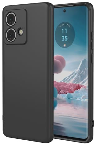 TAUYN Funda para Motorola Moto Edge 40 Neo, Suave TPU Líquido Silicona Carcasa, Ultradelgado Anticaída, Anti-choques, Delgado Funda, Negro