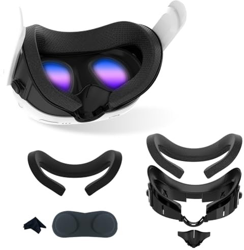 【1】 商品标题: Hochwertige -Kopfhörer-Ersatzabdeckung for Oculus/Meta Quest 3 2023 - Bequemes Memory-Foam-Design, stilvolles PU-Leder, breites Sichtfeld - Schützen und verbessern Sie Ihr -Erlebni