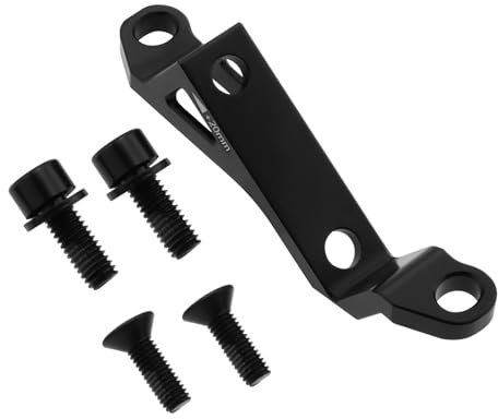 LT Easiyl 1 Set Fahrrad-Bremssattel-Montageadapter Fahrradpfosten-zu-Flachmontageadapter mit Schraubensatz Fahrrad-Scheibenbremsen-Montagehalterung für Mountainbikes Und Rennräder Schwarz
