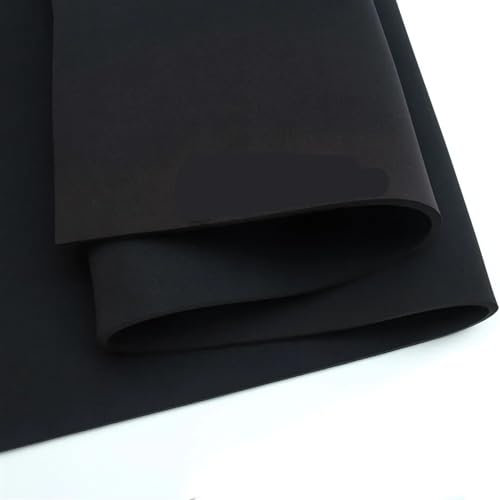 Tira de Goma de Neopreno Tela de Neopreno elástico for Costura, Tela de Buceo, Otras Telas, Resistente al Agua, 9mm de Espesor, Negro(45cm x 60cm)