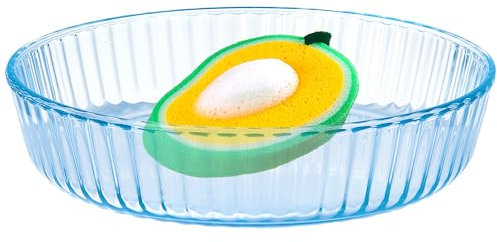 25,4 cm große Kuchenform aus Glas – tiefe Kuchenform zum Backen, perfekt für Kuchen, Kuchen und Aufläufe, tiefe Kuchenform, Backform-Set, ofenfeste Glas-Kuchenplatte