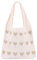 Ovida Fairycore Häkel-Tragetasche, Netzstoff, Hobo-Tasche, Fee, Grunge, ästhetische Umhängetasche, Y2k Geldbörse für Damen und Mädchen, B-Beige mit khakifarbenem Herz, Einheitsgröße