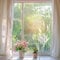 Wandtattoo Loft Fensterbild weißes Schilf Zweige Gräser Rahmen wiederverwendbar natur Fensteraufkleber Fensterdekoration Frühling Terrassentür, A4 Bogen