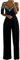 Flodxo Jumpsuit Wedding Guest Women Elegant Dressy Jumpsuit formal Work Overalls Party Sexy Business Office Wear Short Sleeve V Neck Long Pants for Cocktail Evening Wedding Black S