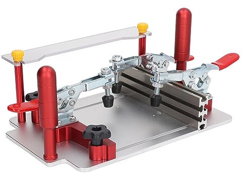 Router Table Coping Sled, 144.5mm Maximum Rail Coping Sled, 0-48mm Fixing Range Aluminum Alloy Clean Cutting for Cutting and Processing The Board of Door, Cabinet, Furniture