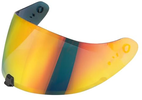 Visiera Casco Moto per Exo R420,Sostituzione della Visiera della Lente del Casco del Parabrezza del Motociclo (Rosso cromo)