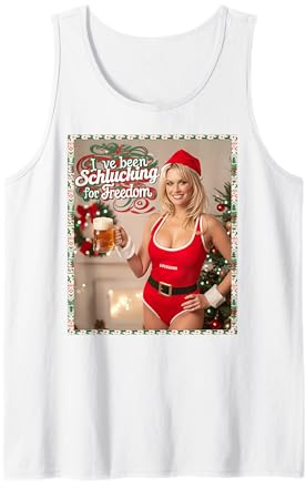 I’VE BEEN SCHLUCKING FOR FREEDOM X XMAS Christmas Beer Girl Tank Top