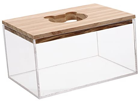 Supvox Wiederverwendbare Hamsterbadewanne aus Transparentem Zarte Sandbadebox für Chinchillas und Kleine Haustiere Multifunktionale Käfigtoilette und Badezimmer