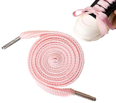 Cordones de zapatillas de zapatillas planas, cordones de zapatillas para hombres | Cadenas de zapatos planas de 2.2 cm de ancho con cabeza de metal para la juventud,Accesorio de moda para hombres, niñ