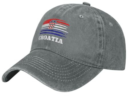 Baseball Cap Amerika Flagge Kroatien Kroatisch Baseballmütze Verstellbare Snapback Cap Unisex Baseballkappe Für Reisen Running Outdoor