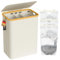 AdelDream 160L Wäschekorb mit Deckel 3 Fächer Wäschekorb Wäschesack schmal Wäschesortierer Wäschebox Wäschetonne Wäschesammler mit Deckel Wäschetruhe Wäschekörbe laundry baskets Hellgrau