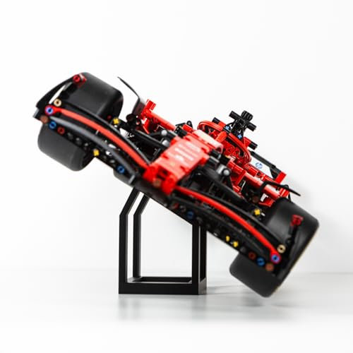 Brickify Espositore compatibile con LEGO Technic Ferrari F1 42207 – Mensola premium per modelli di auto da corsa di Formula 1 – Supporto angolare per collezionisti – Modello auto non incluso