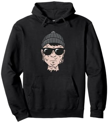 Schmelzender Hipster mit Beanie Pullover Hoodie