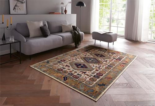 Taracarpet Moderner Luxus Kurzflor Orientteppich Bauern Muster Vintage -Style mit 3D Hoch-Tief-Struktur – ideal für Wohnzimmer, Schlafzimmer und Esszimmer grün 200x300 cm