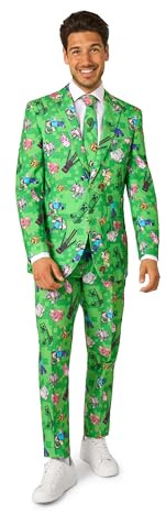 OppoSuits Herren Minecraft Anzug Offiziell lizenzierte Minecraft Verkleidung Grün