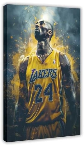 NCUDANK Kobe Bryant Basketball-Leinwand-Poster, Schlafzimmer, Dekoration, Landschaft, Büro, Raumdekoration, Geschenk, 40 x 60 cm