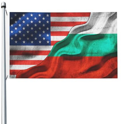 Bandera Del Orgullo América Bulgaria Búlgaro Bandera Balcón Resistente Al Viento Y La Lluvia Banderas Premium Diversidad Garden Flag Para Jardin Fiesta Patio 90X150CM