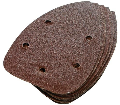 Silverline 245094 Hook and Loop Detail Sander Sheets 140 mm 10pk 60 Grit