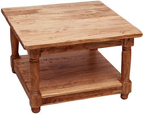 Biscottini Houchtisch Holz massiv 70 x 45 x 70 cm Made in Italy | Couchtisch Landhaus | Holztisch Wohnzimmer | Couchtisch Vintage | Couchtisch rustikal