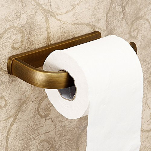 Leyden Toilettenpapierhalter aus Messing, antikes Messing, Toilettenpapierhalter für Badezimmer, Wandmontage, Taschentuchrollenspender