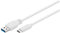 Goobay 67188 USB-C to USB A 3.0 Cable, White, 1m Length
