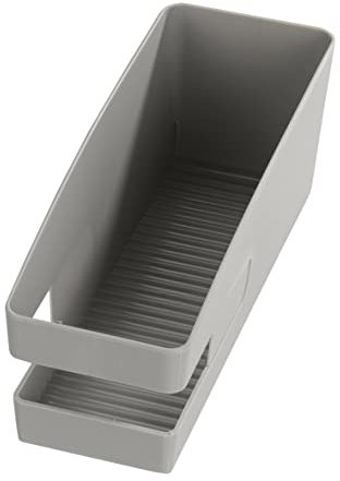 WENKO Schuhstapler, 6er Set, platzsparende Schuhaufbewahrung für Schuhregal und Kleiderschrank, schmaler Schuhhalter aus Kunststoff für flache Schuhe, wie z.B. Slipper, je 25,8 x 12 x 10 cm, Grau