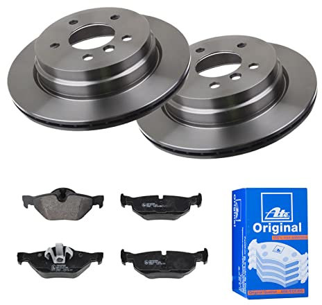 2 Bremsscheiben + Bremsbelagsatz ATE 3er Set Belüftet Ø300 mm Hinten Bremsenset