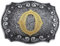 STARBRILLIANT Western-Gürtelschnallen Für Herren Von A Bis Z, Anfangsbuchstaben, Cowboy-Gürtelschnallen Mit Wolken-Rollrand, Schwarz Grau(O)