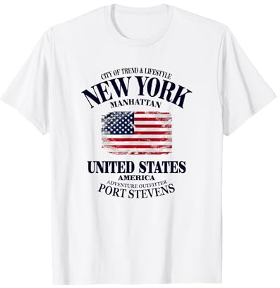 New York - USA-Flagge - Stars and stripes T-Shirt