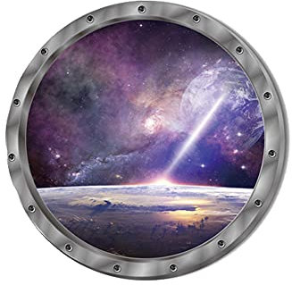 3D Space Galaxy - Adhesivo decorativo para pared, diseño de buey espacial