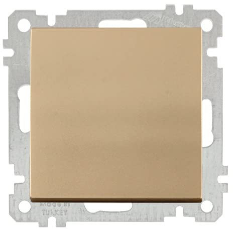 Mutlusan 2poliger Schalter · zweipoliger Ein-/Ausschalter · Gold/goldfarben · Unterputz · CANDELA, 71X71X34