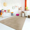 TT Home Teppich Kinderzimmer Waschbar rutschfest Kinderteppich Junge Mädchen Weich Pastell, Farbe: Dunkelbeige, Größe:140x200 cm