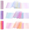 Belvanr Regenbogen Glitzer Tüll Rolle 3 Rollen Regenbogen Tüll,Tüllrolle mit Farbverlauf,Regenbogen Glitter Rolle,Tüll Rolle Tüllnetz Dekostoff Tüllband für Hochzeit Party Deko (15CM x 9M)