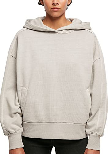 Urban Classics Damen Ladies Heavy Terry Garment Dye Crewneck warmgrey, 4XL
