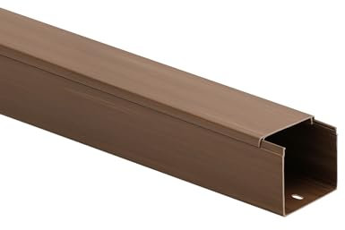KOMIB KK3030BR Kabelkanal 30 x 30 x 2000mm braun PVC 5 Stück (10 Meter - 5 x2m) / Elektrokanalinstallation/Kabelführung/VDE