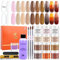 Lavender Violets Acrylique ongles poudre et monomère liquide set 12 couleurs transparent Orange extensions d'ongles 3D en acrylique avec tous Poudres pour faux ongles en acrylique Du Pinceau Kit N616